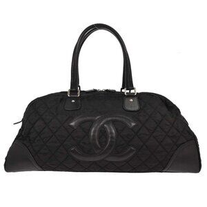 Chanel Black Paris New-York Travel Duffle Bag 134740